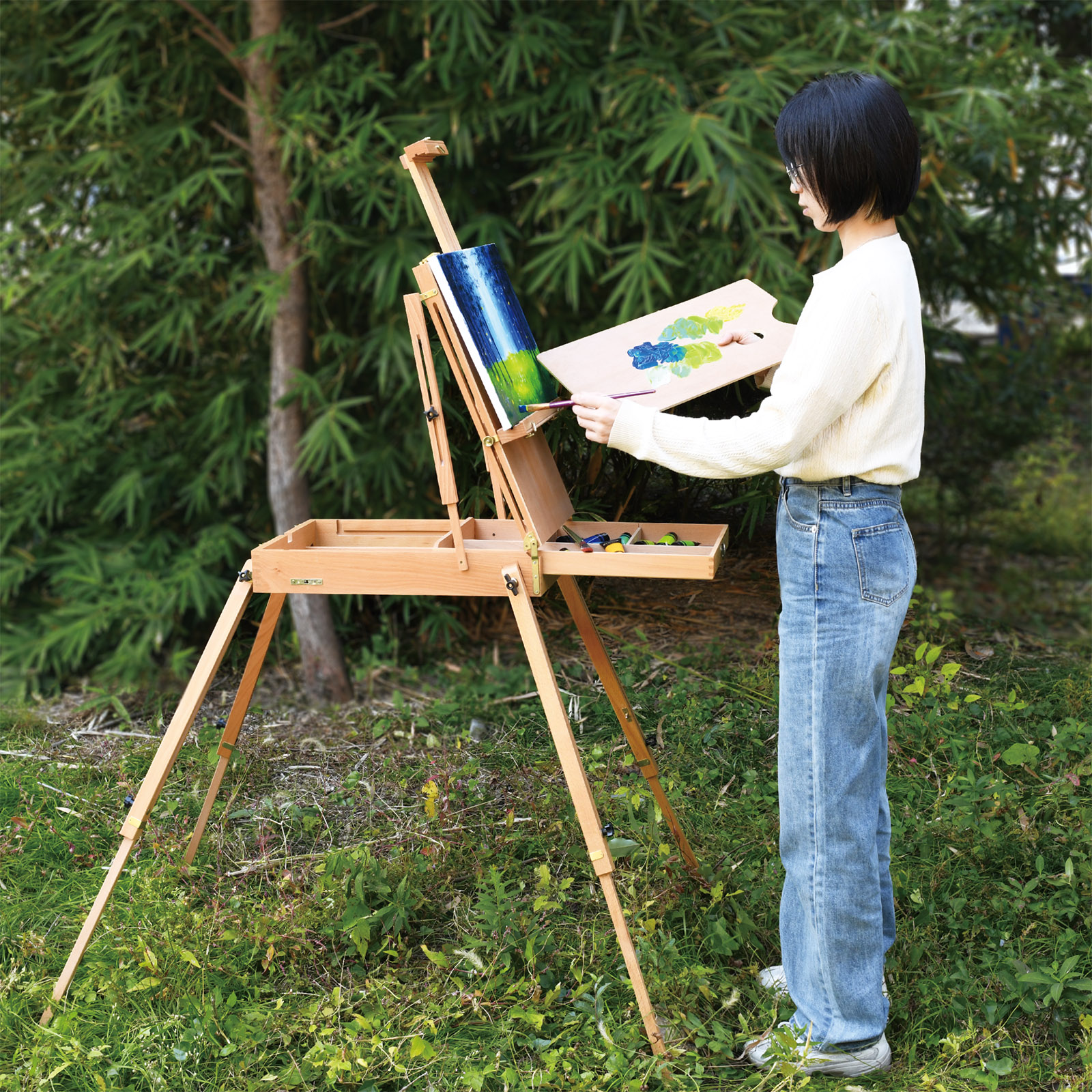French Box Easel With 4 Legs SINODE